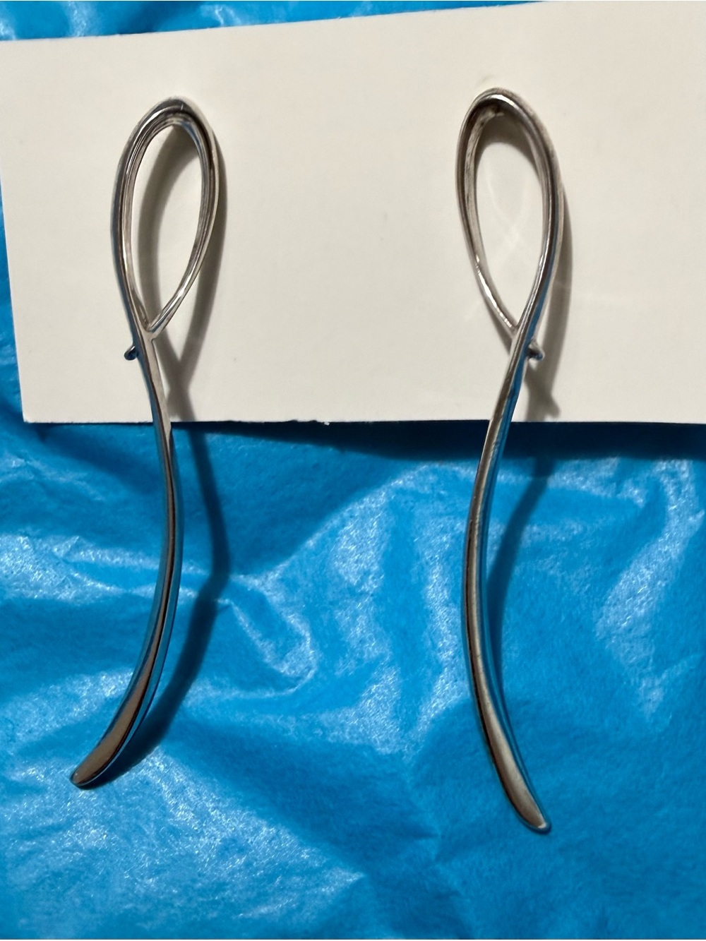 Nambe’ Silver Drop Earrings